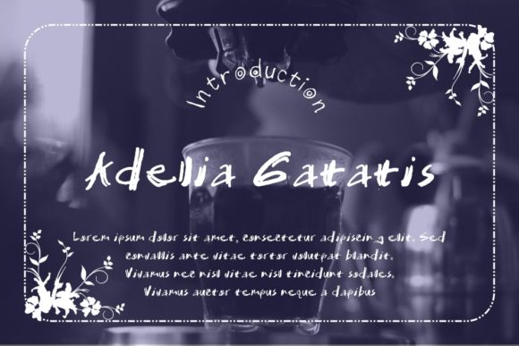 Adelia Gatatis Font for Editorial Design