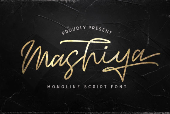Mashiya: A Handwritten Font for Elegant Design